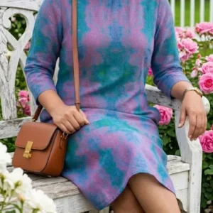 Women Linen Casual Dress – Multi Colour