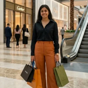 Women Linen Pant – Orange Colour