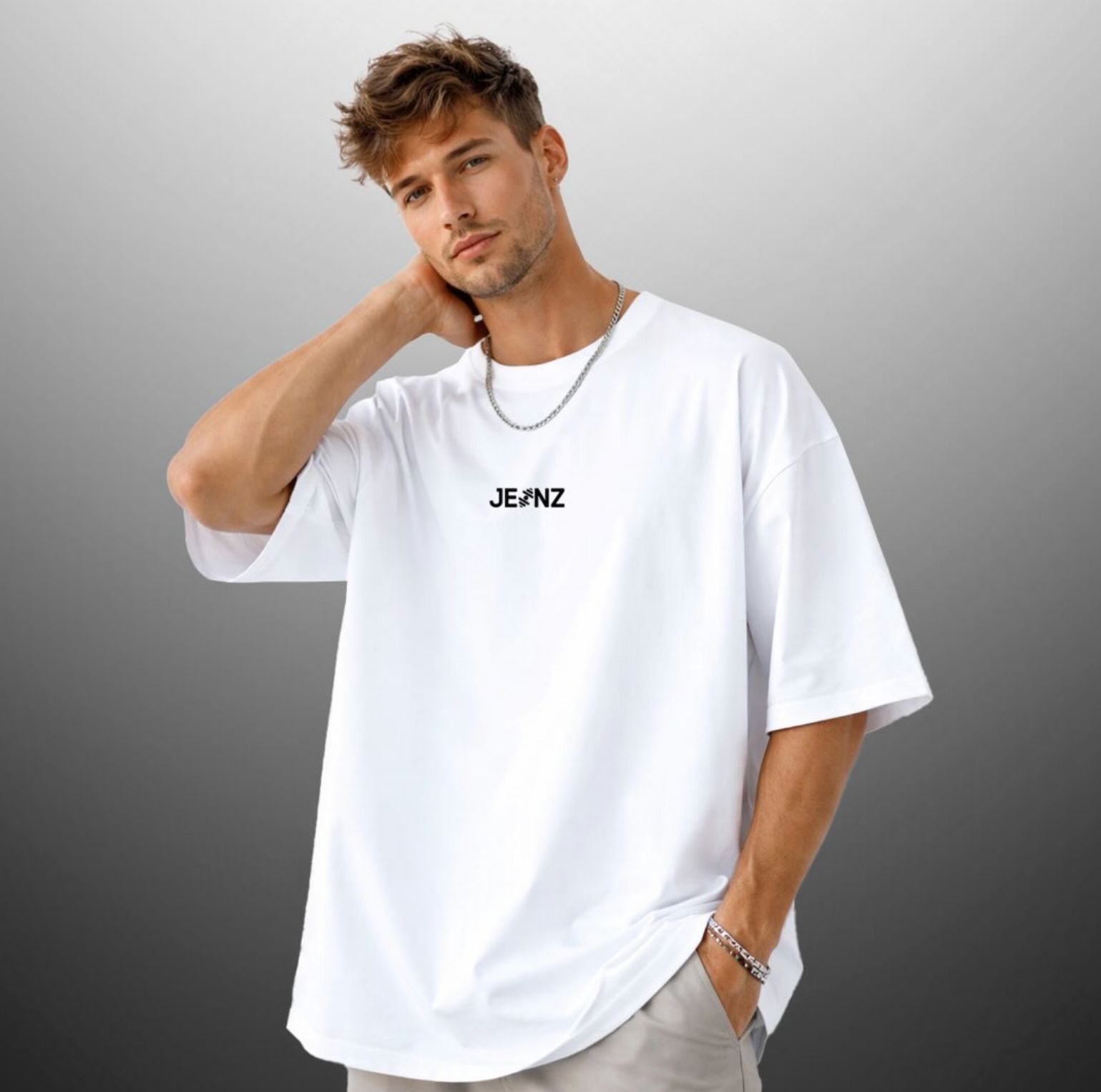 Jeniz_Whit_Tshirt Front Jeniz_white Tshirt front