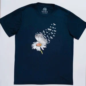 Nivra Black Butterfly T-shirt – Black Colour
