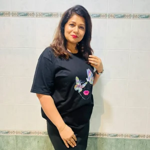 Nivra Black Colour Ladies T Shirt