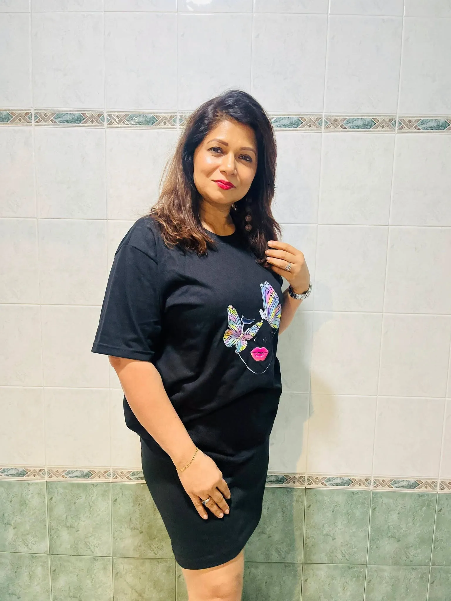 nivra_ladies black tshirt Nivra Black ladies T shirt