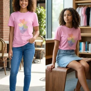 Nivra Ladies Pink Love T-Shirt
