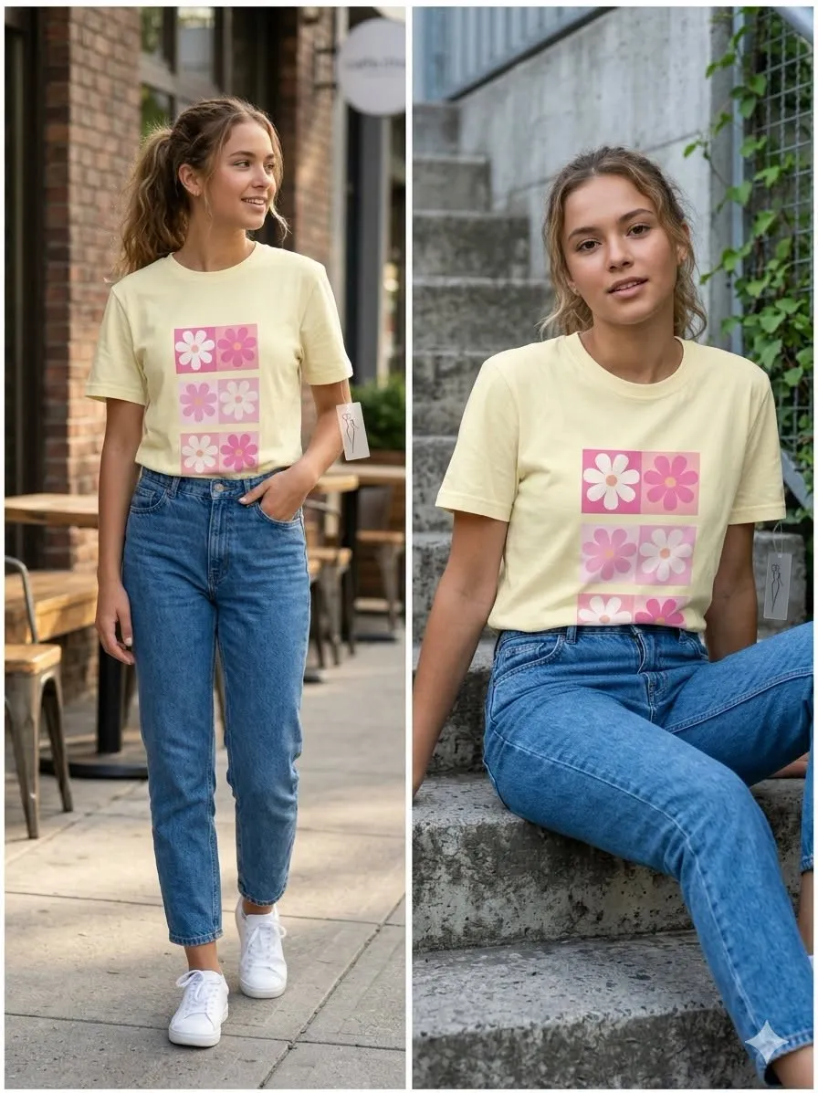 Nivra Clothing Ladies Yellow T shirt Nivra Clothing Ladies Yellow T shirt